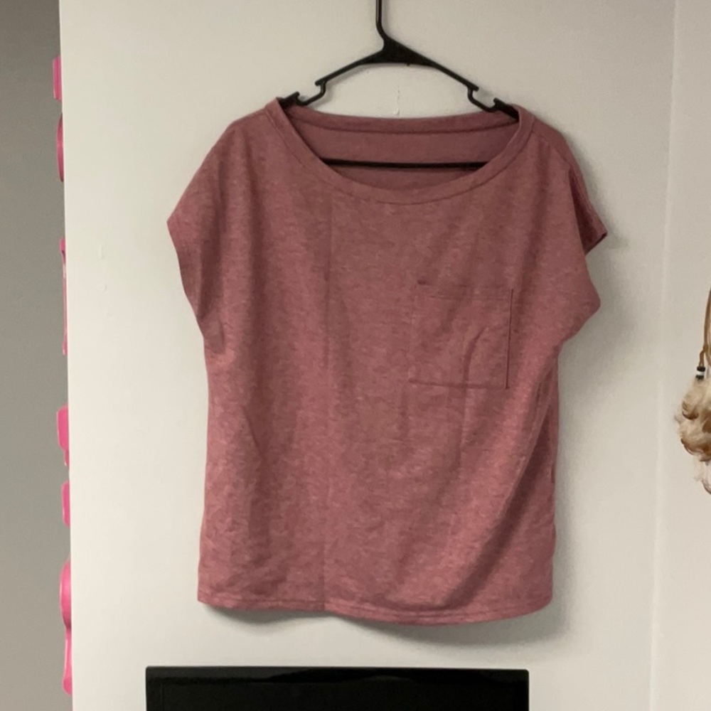 Pink red shirt with pocket